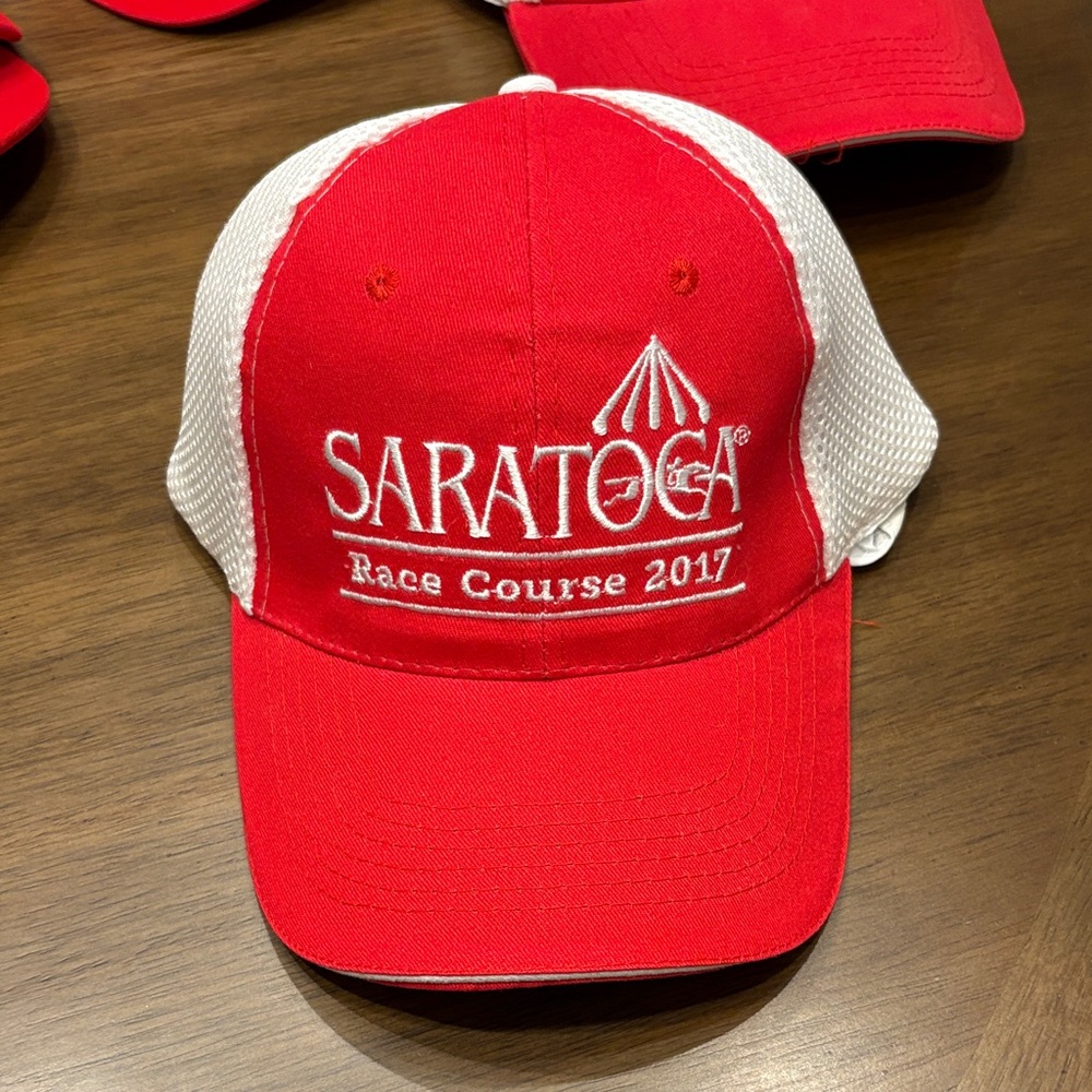 Red and White Saratoga 2017 Cap